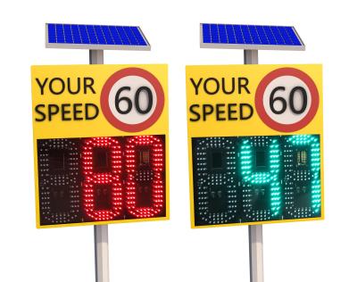 China YOUR SPEED Symbols Solar Used Radar Speed Signs For 4 Way Intersection for sale