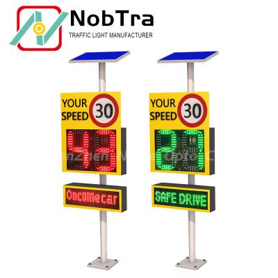 China Public Used Road Warning LED Solar Radar Speed Limit Sign for sale