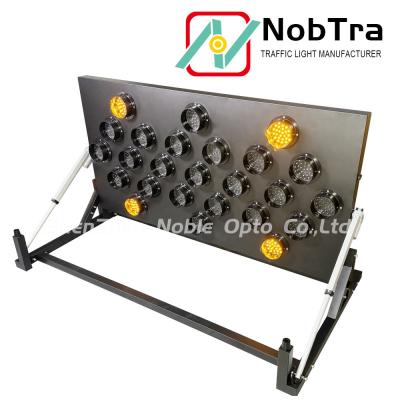 China 25 Amber LED Trailer or Vehicle Mount Solar/Battery Power Arrow Signs for sale