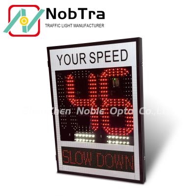 China Solar 188 Digit And 1 Line Display Slow Down Radar Speed Limit Sign for sale