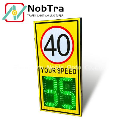 China Solar Powered LED Radar Speed Limit Sign with Lithium Battery and IP54 Rating à venda