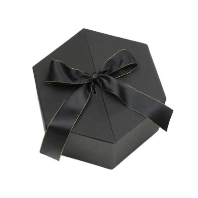 China Recyclable Hexagon Wedding Candy Box Valentine's Day Gift Box High Quality Printing Packaging for sale