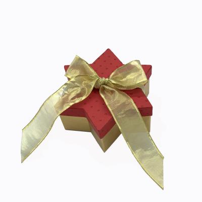 China Different Types Recycled Special Gold Materials Star Shape Creative Christmas Gift Wrapping Paper Box for sale