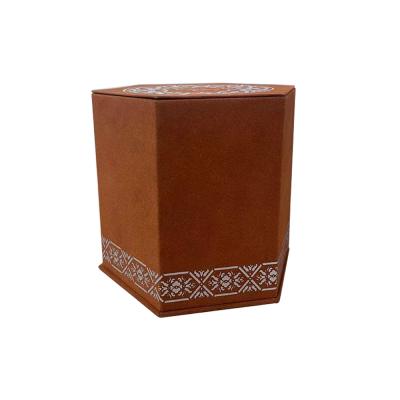 China 2021 Handmade Luxury Octagonal Cardboard Velvet Gift Box Candle Cardboard Packaging Box Directly for sale