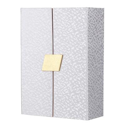 China Recycled Materials Double Door Makeup Opening Door Paper Packaging Luxury Custom Gift Box for sale