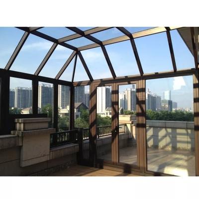 China Modern Prefab Glass House Conservatory Glass House Sunrooms For Sale for sale