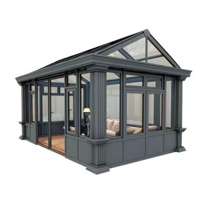 China Modern Glass Pyramid House Free Standing Gable Sunrooms for sale