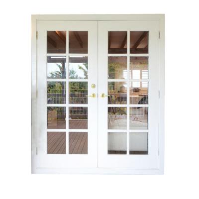 China Top 10 Supplier Price Sound Insulation Balcony Door Aluminum French Exterior Glass French Patio Doors Modern Style Interior for sale