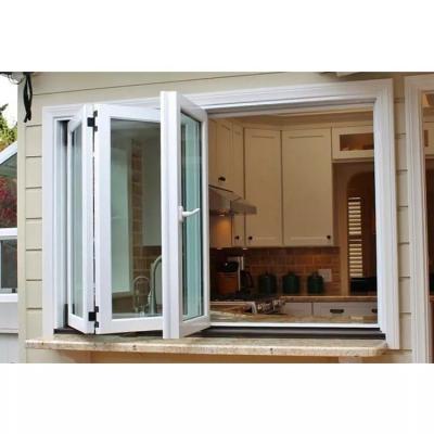 China 2022 Screen Fashion Magnetic Hurricane Fold Aluminum Balcony Winter Garden Patio Stained Glass And Bi-Folding Door Aluminum for sale