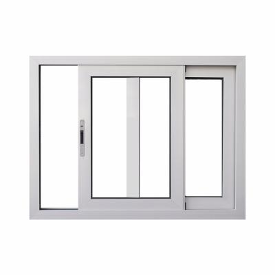 China Smooth Slide Magnetic Break Screen Aluminum Profile For Latest Design Exterior Single Window Double Glazed Aluminum Sliding Glass Window for sale