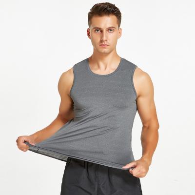 China 2022 Anti-Wrinkle Fitness Loose Fit Men's Soft Quick Dry Gym Workout Sweatshirt Basketball Sleeveless Tank Top For Men for sale