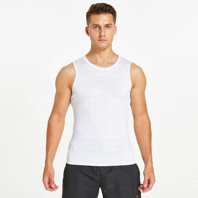 China 2022 Custom White Mens Tank Top Anti-Wrinkle Gym Fitness Sleeveless Gym Fails Cotton Top Hot Sale Casual Sleeveless Cotton Men for sale