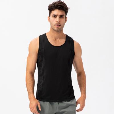 China High Quality Anti-wrinkle Men's Sports Running Vests Gym Slim Muscle Quick-drying Training Fitness Sleeveless Vest for sale