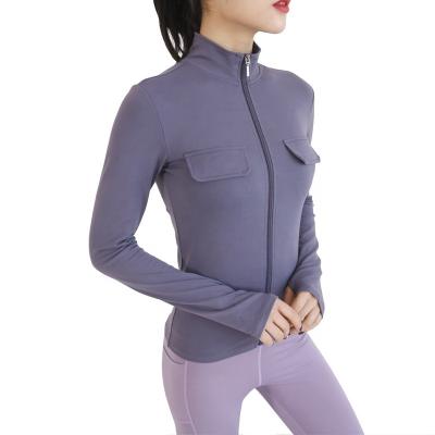 China Breathable Women Long Sleeve Gym Sportswear Shirt Women's Quick Dry Coat Yoga Fitness Tight Jacket for sale