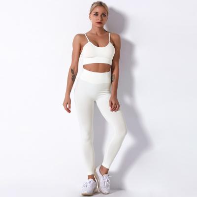 China Breathable Women Tiktok Seamless Cropped Yoga Leggings Gym Fitness Sets Stretchy Gym Yoga Set Printed Yoga Sport Suit for sale