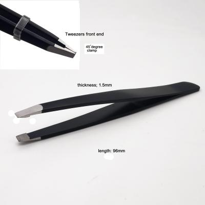 China Professional Wholesale Professional Eyebrow Staple Tweezers Stainless Steel Colorful Tight Diagonal Non-slip Eyebrow Trimming Grafted Eyelash for sale