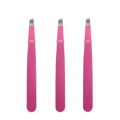 China High Quality Straight Diamond Grip Eyelash Extension Tool Eyebrow Tweezers With Customize Colors for sale