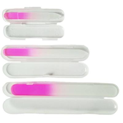 China Manicure Crystal Glass Nail File Glass Polished Scrubber Fashion Nail File Durable Polishing Double Sided Sandblasting Wholesale JX66 for sale