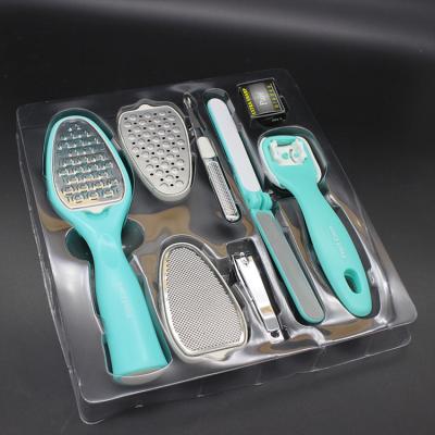 China Large 8-in-1 Rubbing Tool Kit Handle Stainless Steel Plus Size Outdoor Plastic Nail Folder Nipper Suit Fashion Nail Beauty JX88 for sale