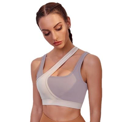 China Breathable Women's Yoga Sports Bras Casual Beauty Back Cross Stitching No Steel Ring Sports Bra for sale