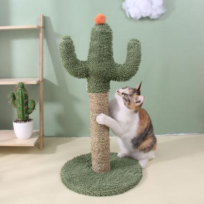 China Cat Kitten Scratching Post Stocked For Indoor With Hanging Ball Cat Scratcher Pole Durable With Sisal Rope Protect Furniture for sale