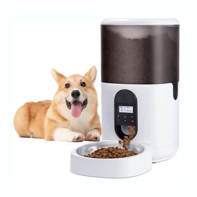 China Automatic 2.4G WiFi Enabled Smart Food Dispenser With Stainless Steel Food Bowl For Dry Food Pet Rolls Feeders for sale