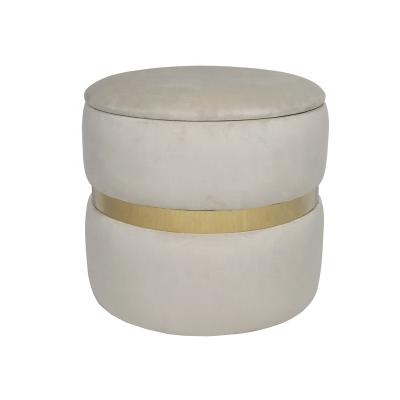 China Wholesale Nordic Modern Storage LAYNSINO Ottoman Cheap Living Room Round Storage Ottoman Stools for sale