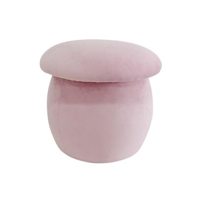 China Nordic Living Room Velvet Modern Round Pink Mushroom Shaped Mushroom Shaped Ottoman for sale