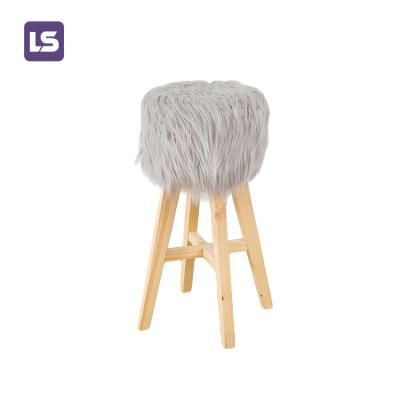 China ODM&OEM Fashion Solid Wood Modern Simple Modern Luxury Bar Stools With White Wooden Legs for sale