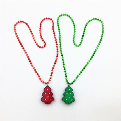 China Christmas Ornament Light Up Christmas Tree Pendant Led Christmas Tree Nekclace For Christmas Decoration for sale