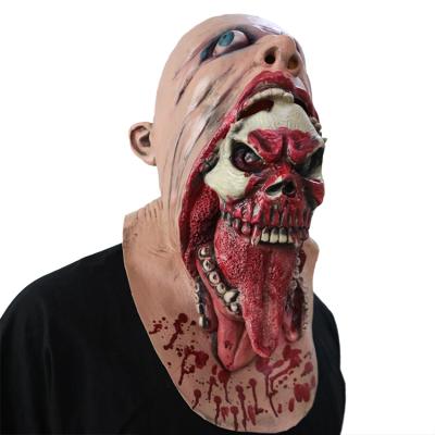 China 2021 Emulsion Costume Professional Display Masks Latex Halloween Joker Mask Scary Halloween Headgear for sale