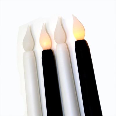 China Flickering Remote ABS LED Candles Plastic Flameless Taper Candles For Dinner Party Decoration for sale