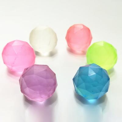 China Promotional Toy Rubber Diamond Bouncy Balls Wholesale Crystal Diamond Bouncing Ball for sale