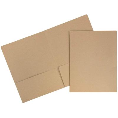 China 100% Eco-friendly Factory Customs Making Embossing Printed Document Manila Paper File Folder Presentation Paper Folder for sale