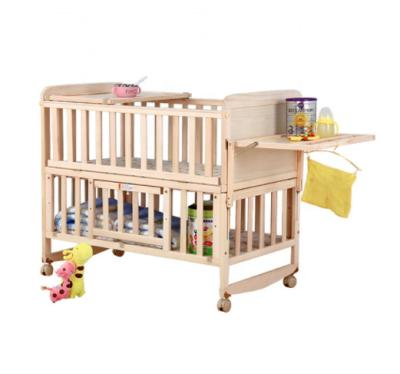 China Modern Multi-Functional Splicing Wooden Baby Crib Single Bed Children Bed for sale