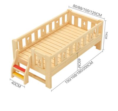 China Creative modern high quality solid pine wood children bedroom furniture sets kids single bed for sale