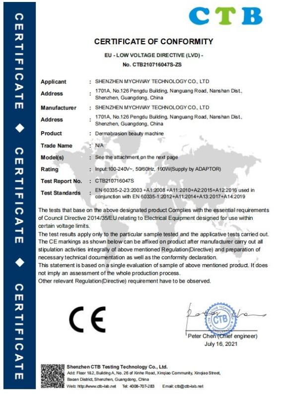 CE - Shenzhen Mychway Technology Co., Limited