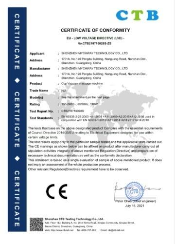 CE - Shenzhen Mychway Technology Co., Limited