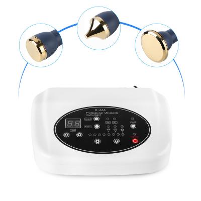 China Ultrasonic Massager Facial Therapy Skin Hair Removal Mychway 3 Probes Ultrasound Body Beauty Machine for sale