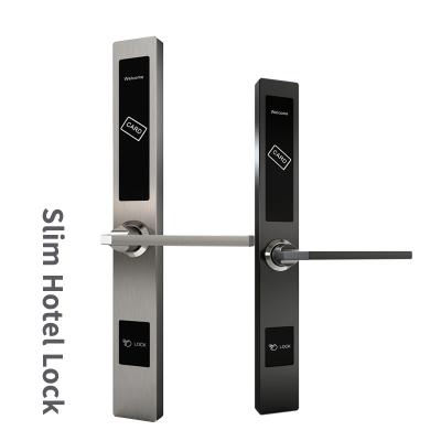 China SUS 304 slim electronic hotel/apartment door lock hotel locker v9 t557 rfid hotel lock encoder for sale