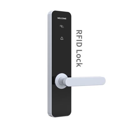 China Zinc Alloy Panel Mode Smart Rfid Hotel Lock System,Electronic RF Card Door Handle Lock,Smart Hotel Door Lock System Price for sale