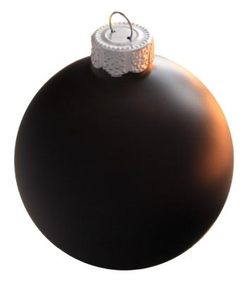 China High Quality Printable Black 100mm Christmas Glass Ball Christmas Decoration Indoor Or Outdoor Decoration Supplier for sale