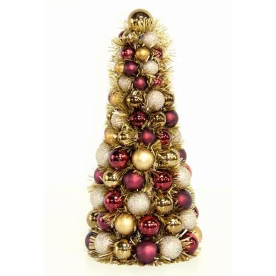 China Plastic Christmas Outdoor Decoration Christmas Balls Cone Unbreakable Plastic Tree for sale