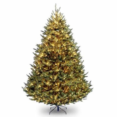 China Chirstmas Decor 9ft Pre-Bed Fir Full Jointed Artificial Christmas Tree With Stand Holiday Festival Indoor Decoration for sale