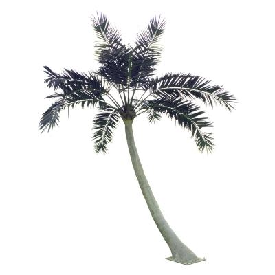 China 6M Wind Resistant Coconut Trees Wind Resistant Outdoor Bent Bar Artificial Coconut Palm Tree Moisture Proof UV Resistant for sale