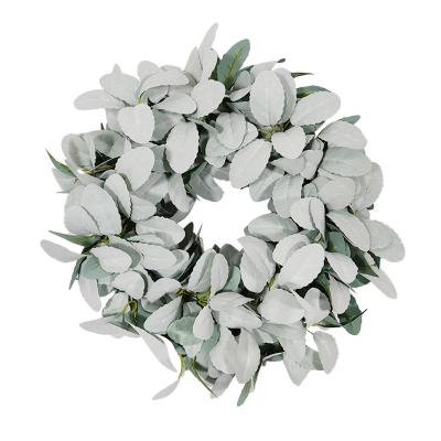 China Touch 46cm Artificial Silk Natural Decorative Garland For Front Door Wall Window Farmhouse Holiday Home Decor for sale