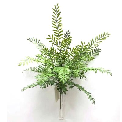 China Eco-friendly Artificial Plants Shrubs Ferns Plastic Faux Grass Persian Greenery Leaves Boston Branch Artificial Fern for sale