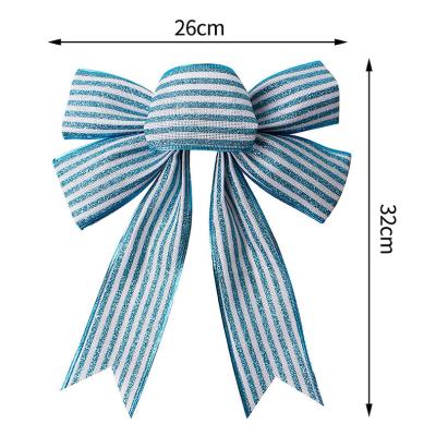 China Black And White Chiffon Princess Bow-Knot Check Bow Christmas Decoration Supplies Festival Decoration for sale