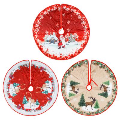 China Holiday Party Tree Mat 90cm Pile Christmas Tree Skirt For Decorated Tree Base for sale