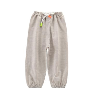 China Breathable Baby Clothes Kids Boys Clothing Sets Kids To Wear Solid Color Anti Mosquito Pants Bullseye Breathable Cotton Summer for sale